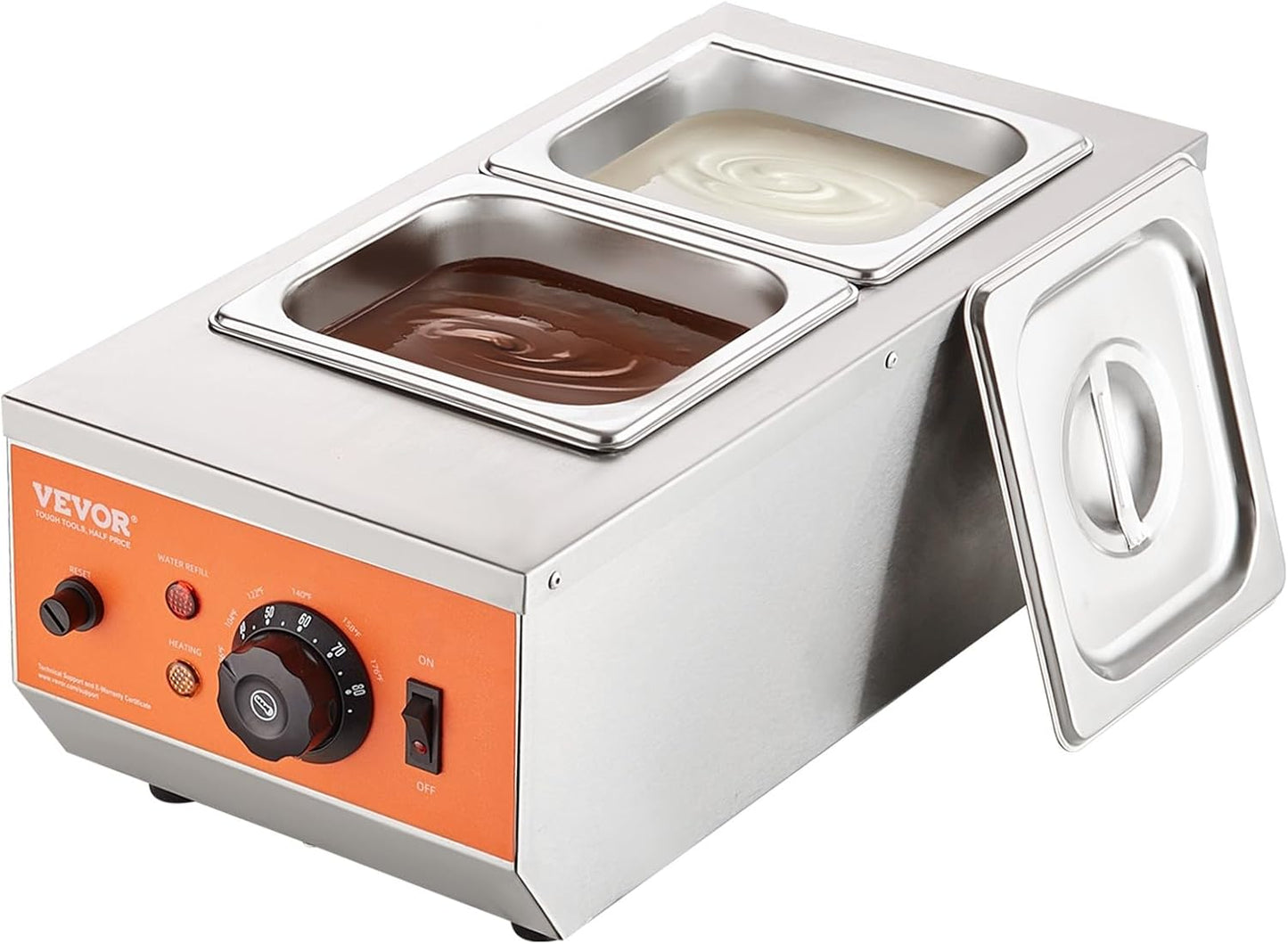Chocolate Tempering Machine 9 Lbs 2 Tanks 1500W Stainless Steel