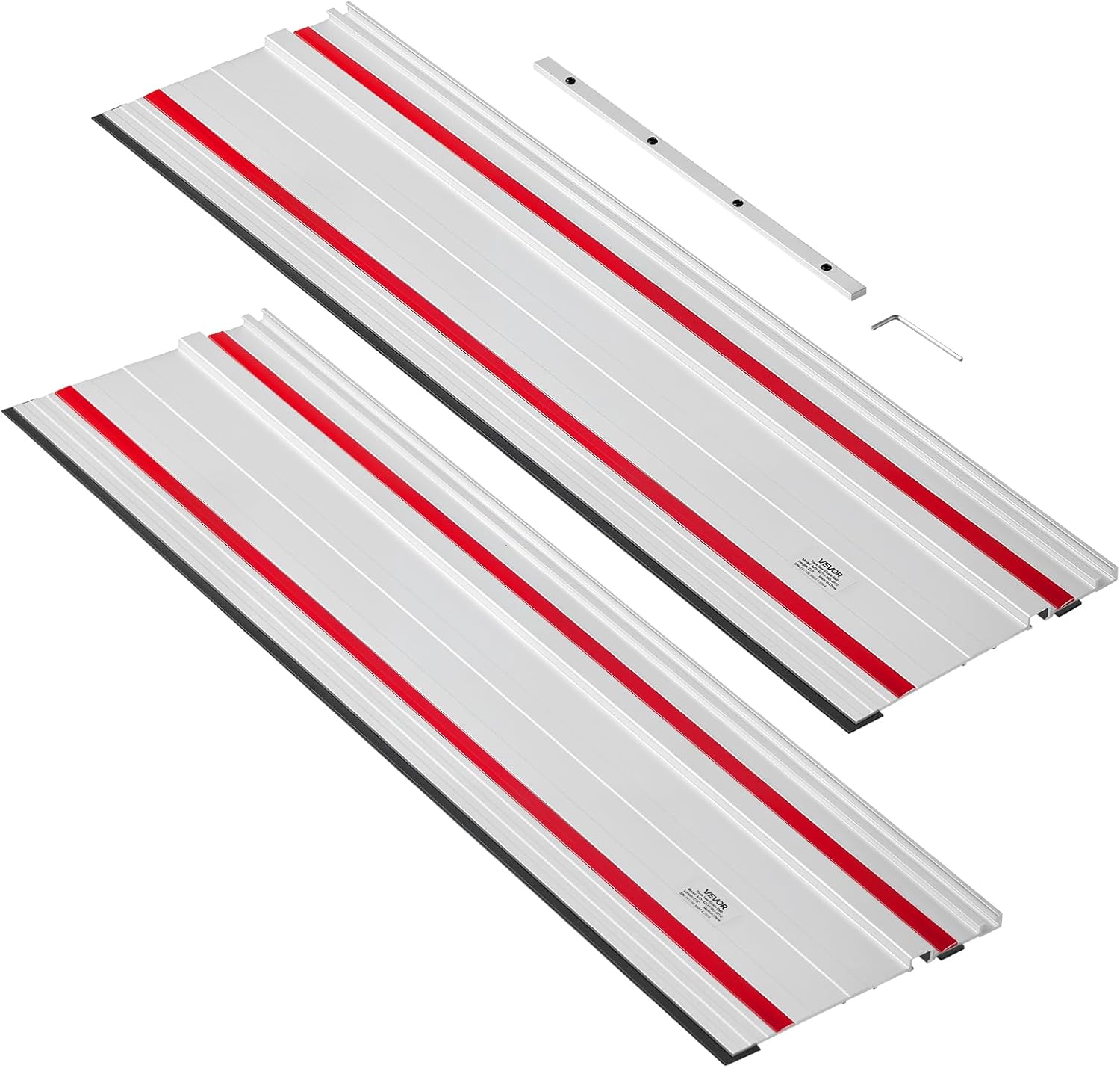 Track Saw Guide Rail 110 In Cutting Range 4 x 27.5 in Aluminum Rails with 3 Connectors