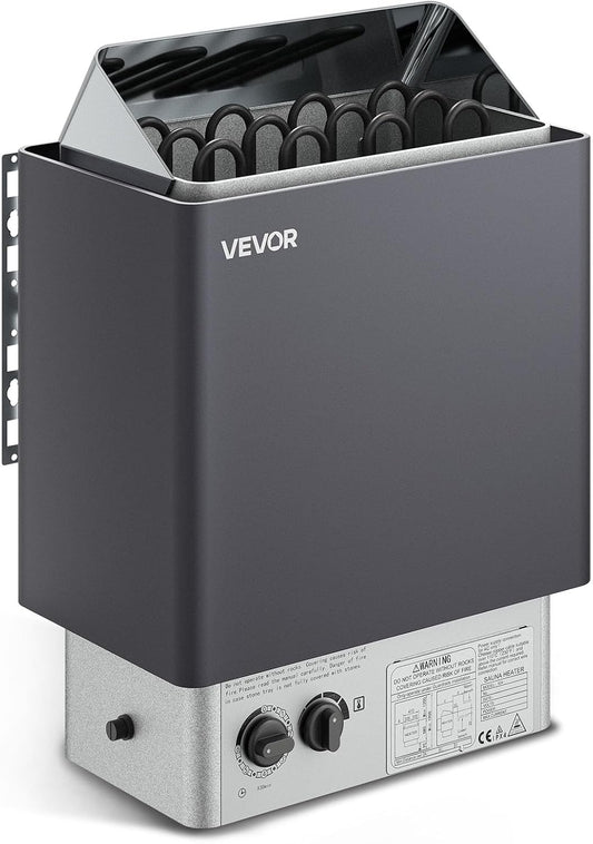 Electric Sauna Heater 6KW 220V with Timer and Adjustable Temp for 176-318 Cu Ft