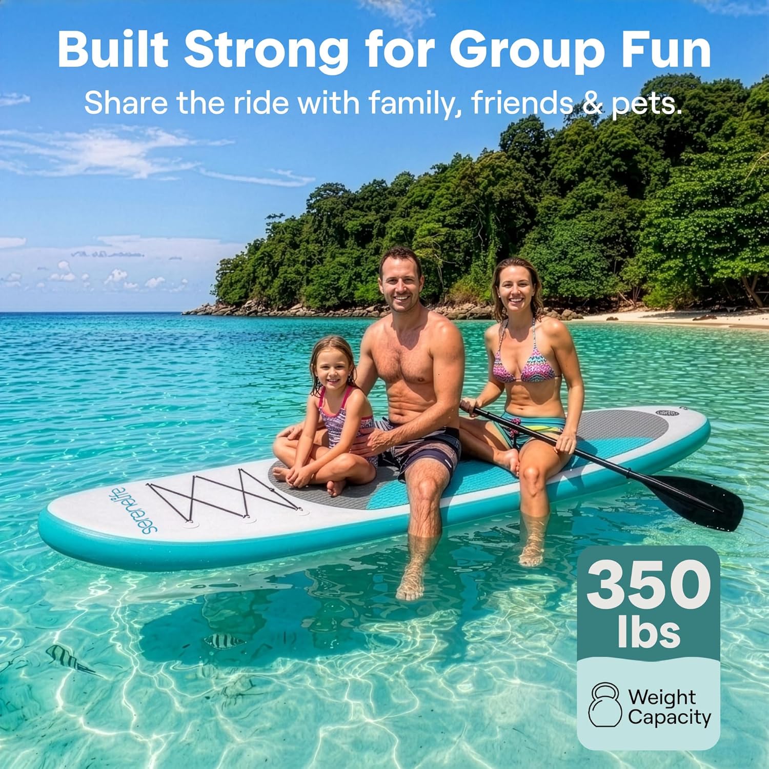 Inflatable Stand Up Paddle Board 10' Wide Stable Non-Slip Deck with Premium Accessories