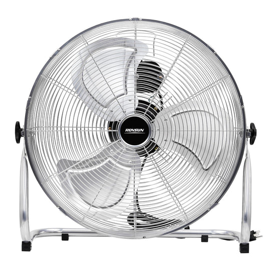 ROVSUN 20-Inch High Velocity Floor Fan 3-Speed 2800 CFM Adjustable Tilt UL Listed Silver