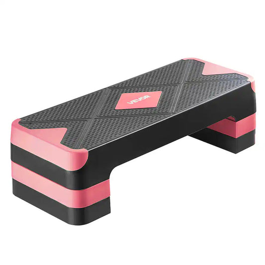 Aerobic Exercise Step Platform 28in Height Adjustable Fitness Stepper Red