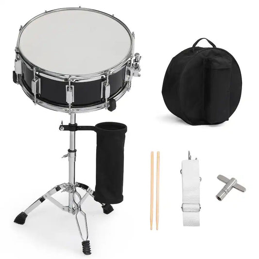 14 x 5.5 Inch Snare Drum Set for Beginners with Sticks, Bag, Strap & Mute Pad