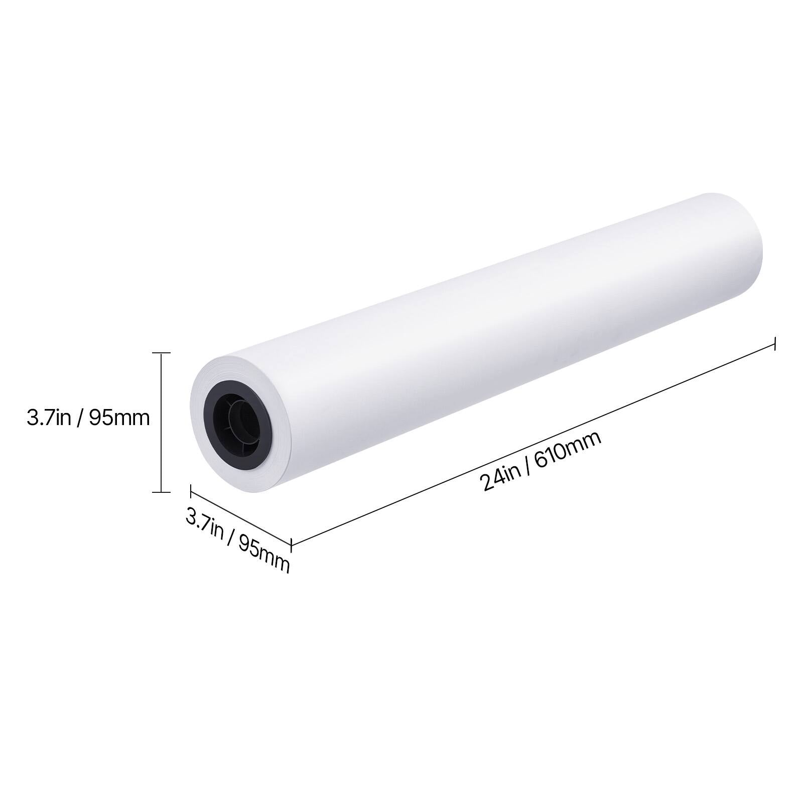 Wide Format Paper 24 In X 150 Ft Plotter Roll 8 Rolls CAD Bond 2 In Core 20 LB Bright White