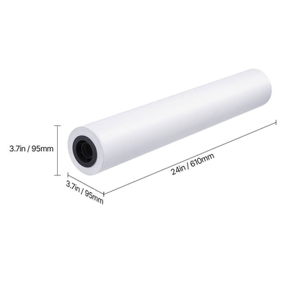Wide Format Paper 24 In X 150 Ft Plotter Roll 8 Rolls CAD Bond 2 In Core 20 LB Bright White