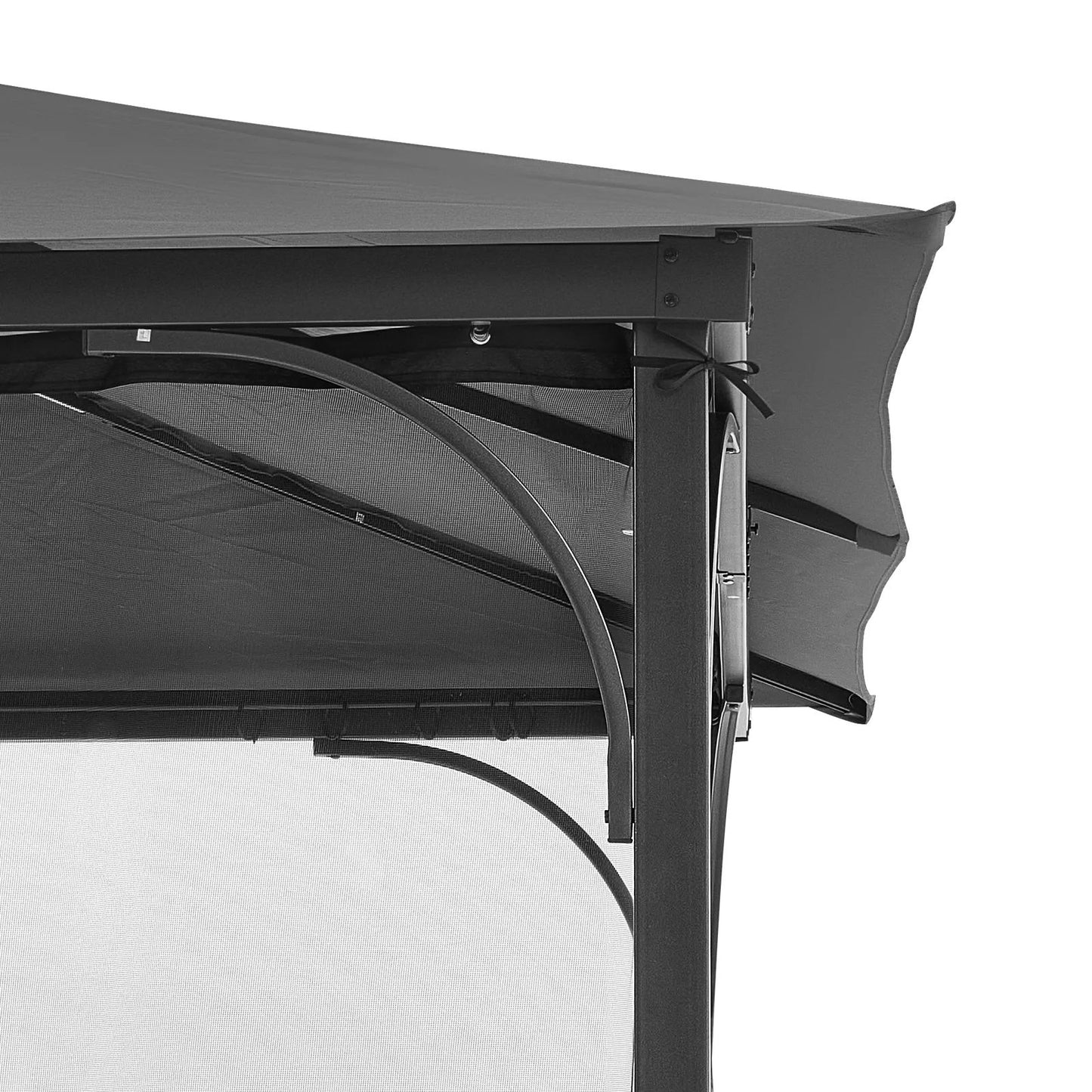 Gazebo Netting Replacement 12 X 12 X 7.5 FT 4-Panel Sidewall Mesh With Double Zipper