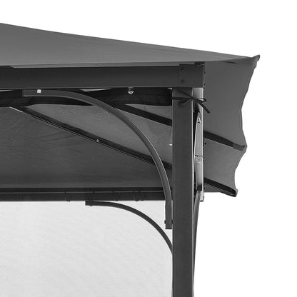 Gazebo Netting Replacement 12 X 12 X 7.5 FT 4-Panel Sidewall Mesh With Double Zipper