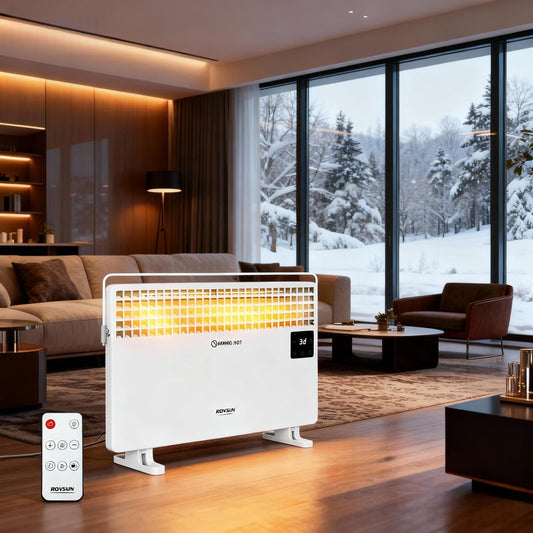 Panel Heater 1500W With Towel Bar Remote Control White