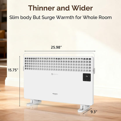 Panel Heater 1500W With Towel Bar Remote Control White