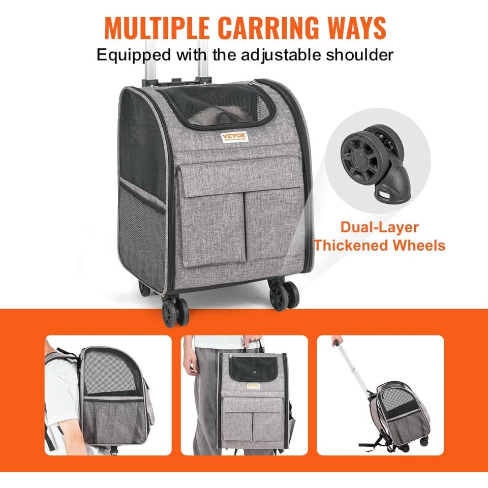 VEVOR Pet Carrier With Wheels