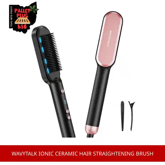 Wavytalk Ionic Ceramic Hair Straightening Brush by@Outfy