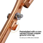 Mokikuba Portable Copper Grounding Rod with 4ft UL Listed Wire