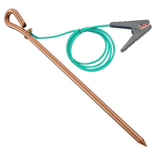 Mokikuba Portable Copper Grounding Rod with 4ft UL Listed Wire
