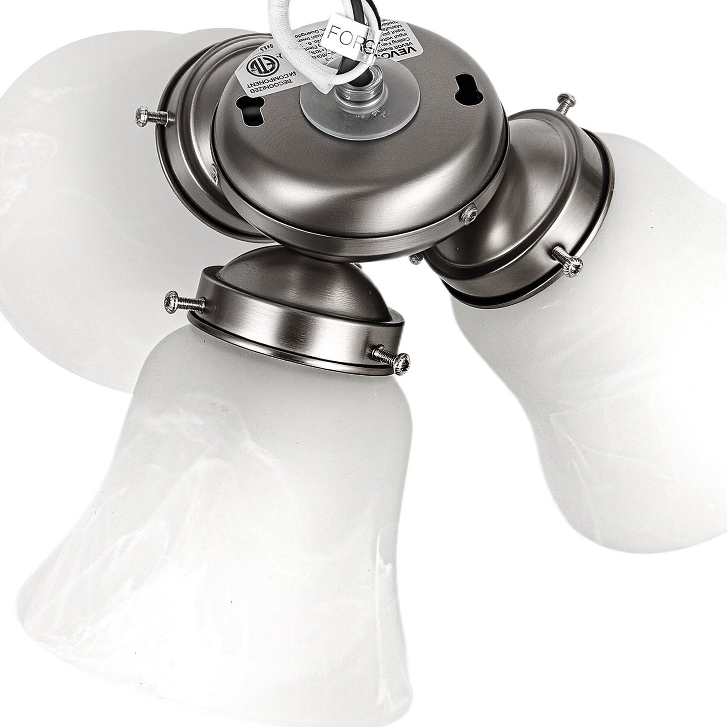 VEVOR Ceiling Fan Light Kit 3-Light 3000K 750lm Pull Chain Replacement