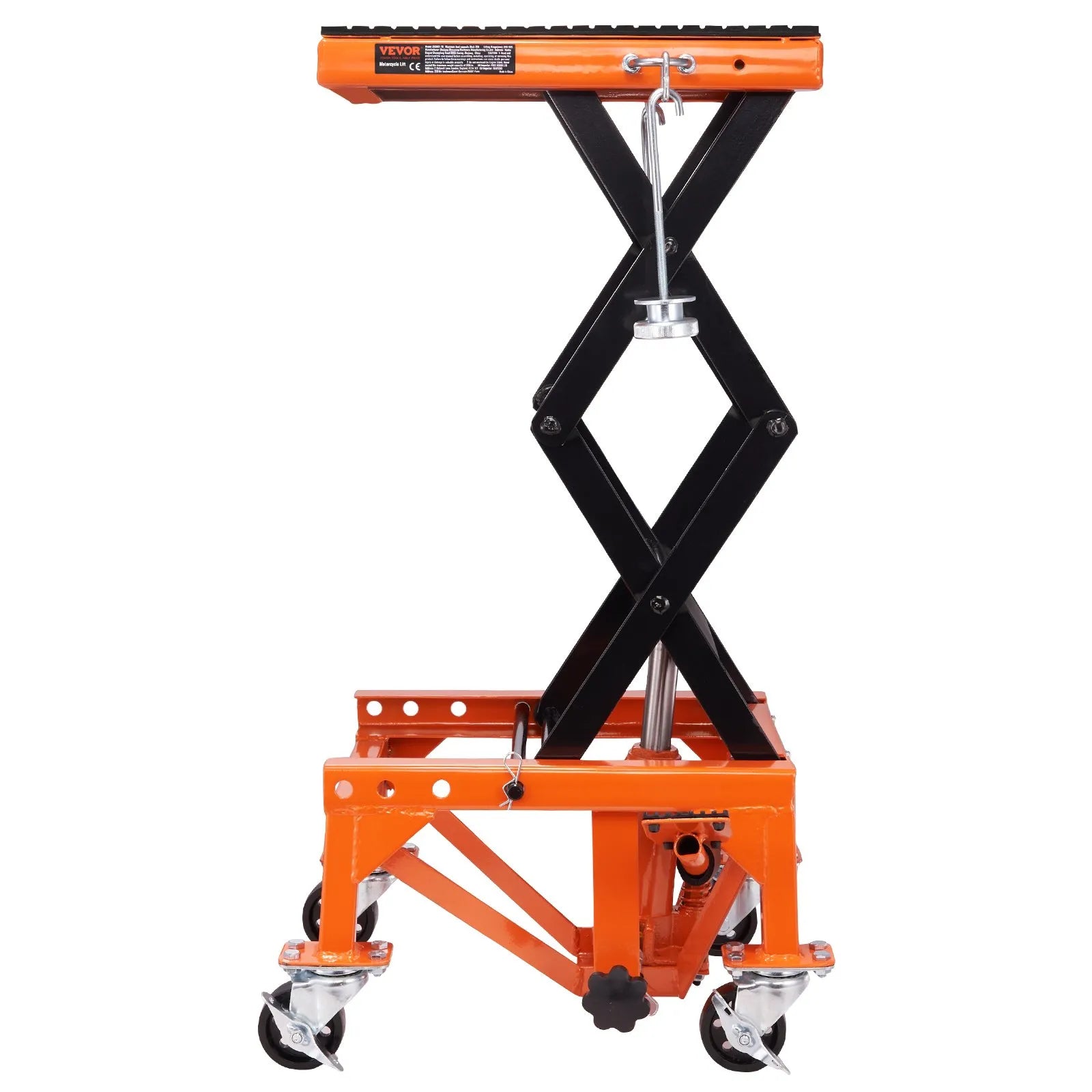 Hydraulic Motorcycle Lift Table 350 LBS Capacity Scissor Jack with Wide Deck