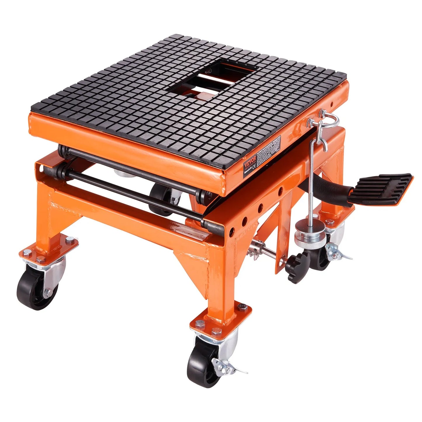 Hydraulic Motorcycle Lift Table 350 LBS Capacity Scissor Jack with Wide Deck