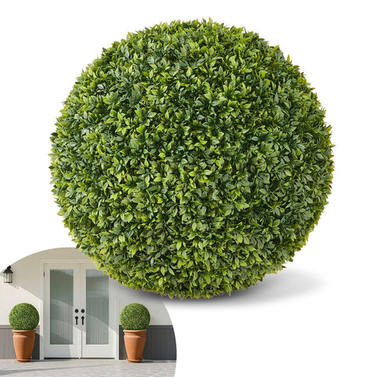 Artificial Topiary Ball 23in Faux Boxwood Plant
