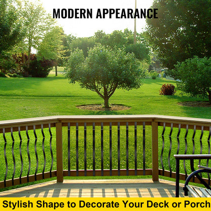 VEVOR Deck Balusters 26 Pack Metal Spindles 32.25in x 1in Staircase Baluster with Screws