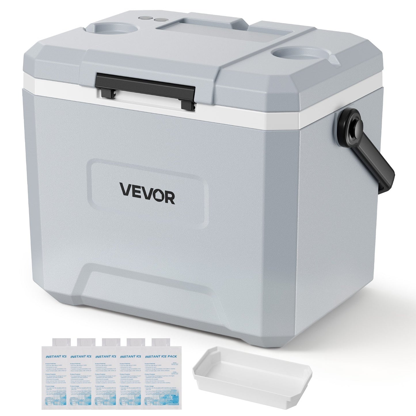 Hard Cooler 24QT Portable Leak-Resistant Coolbox 48 Hours Ice Retention