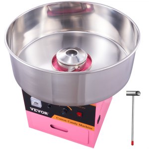 Electric Cotton Candy Machine 1000W Floss Maker With Stainless Steel Bowl Pink