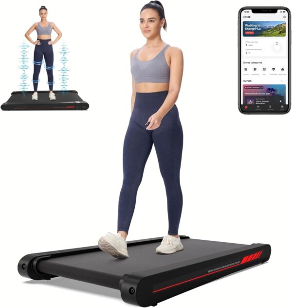 Sperax 3-in-1 Under Desk Treadmill – Walking Vibration Pad w/ App + Remote