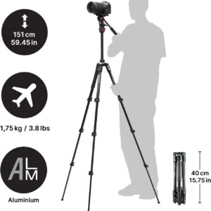 Manfrotto Befree Live Travel Video Tripod – Aluminum with Fluid Head