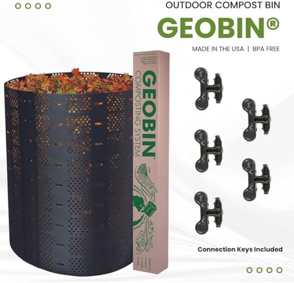 GeoBin 246-Gallon Collapsible Trash Can/ Compost Bin – Portable & Expandable