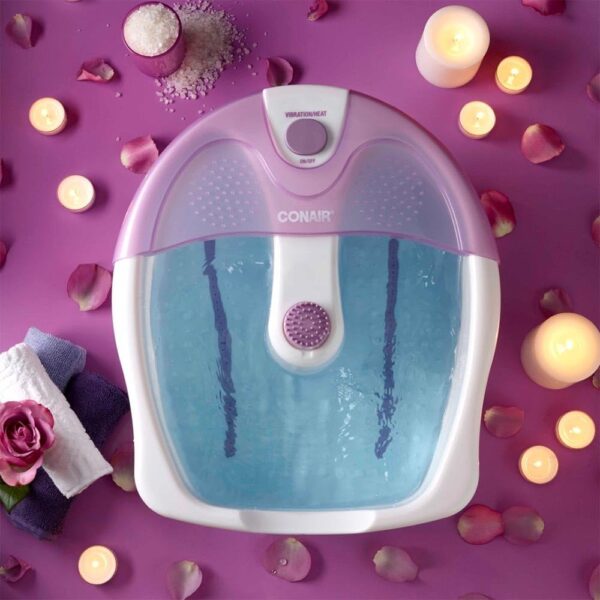 Conair Soothing Pedicure Foot Spa – Vibration Massage & Jet Action (Pink/White)