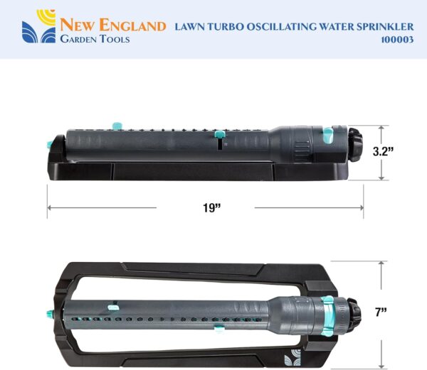 Heavy-Duty Oscillating Sprinkler by New England – Great for Large Lawn - Image 5