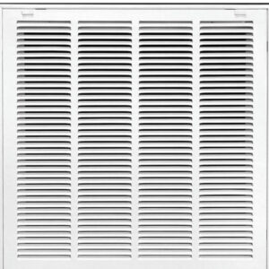 20" x 20" HVAC Duct Cover – White Steel Vent Grille (New)
