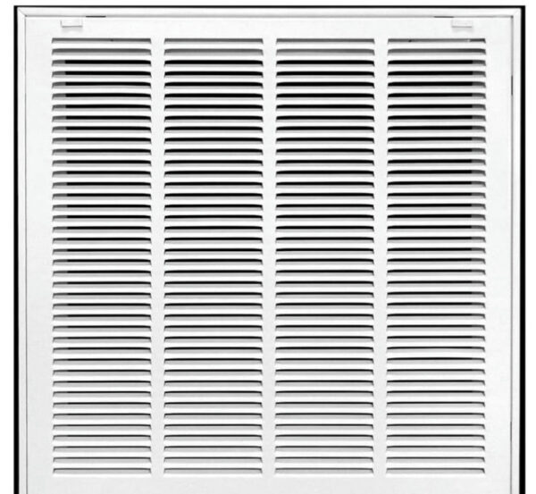20" x 20" HVAC Duct Cover – White Steel Vent Grille (New)