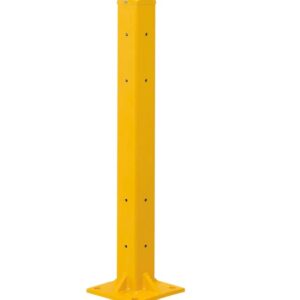 Steel Bolt-On Tubular Guard Rail Post – 42” Yellow (Open Box)
