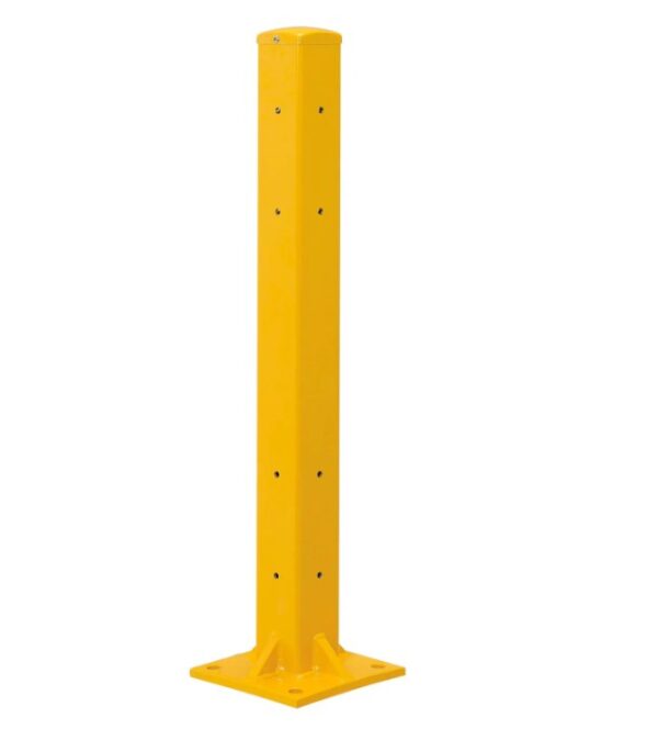 Steel Bolt-On Tubular Guard Rail Post – 42” Yellow (Open Box)