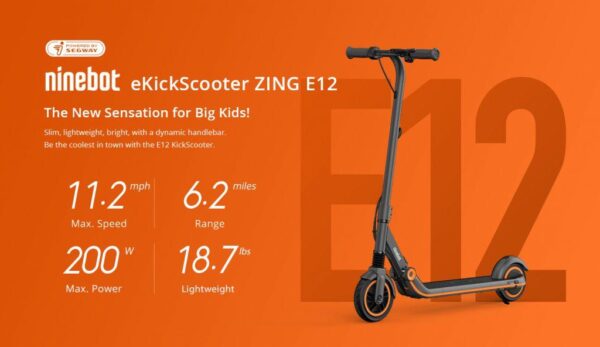 Segway Ninebot ZING E12 Electric Scooter for Big Kids - Image 3