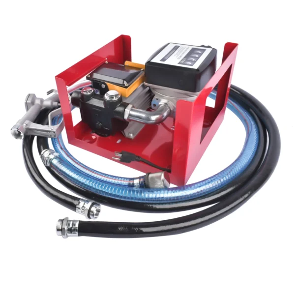 110V Electric Diesel Transfer Pump Kit w/ Fuel Meter & Nozzle – 13’ Hose- New - Image 2